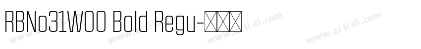 RBNo31W00 Bold Regu字体转换